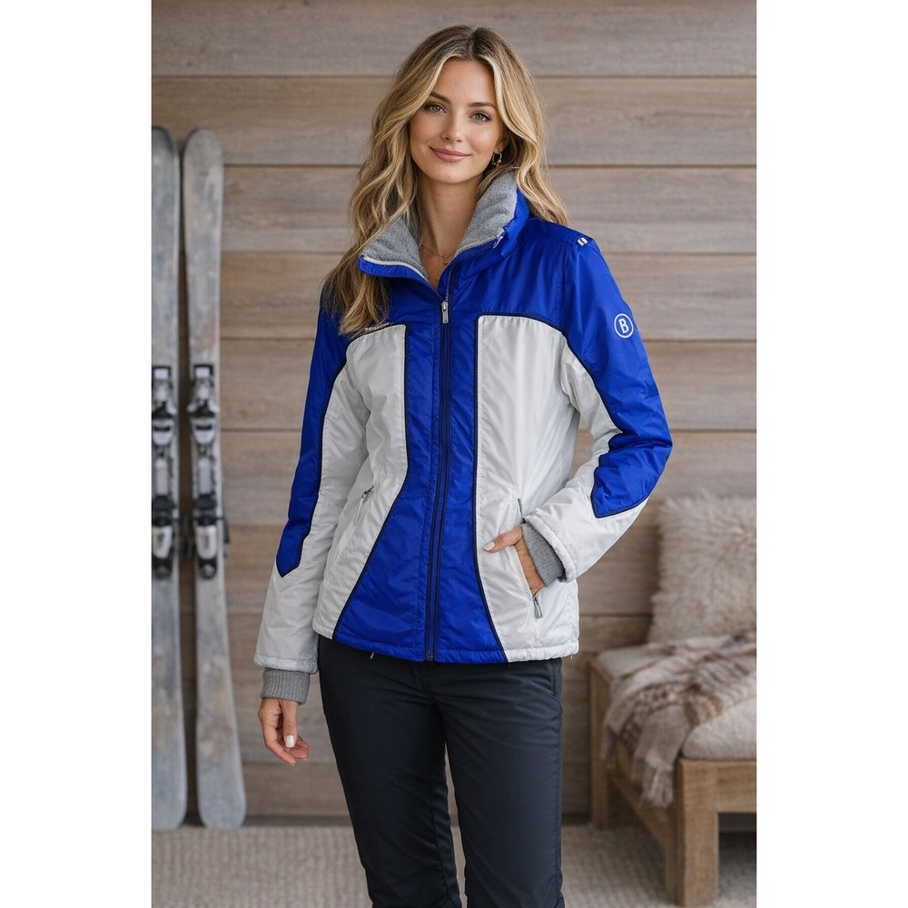 Bogner Fire and Ice Womens Size 36 US 6 Ski White Blue Winter Parka Jacket